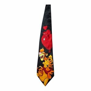 Disney 90s Vintage Winnie the Pooh & Tigger Valentines Necktie